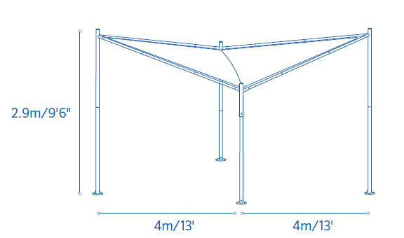 Coolaroo REPLACEMENT CANOPY FOR BUTTERFLY GAZEBO 4x4m Charcoal *Australian Brand 
